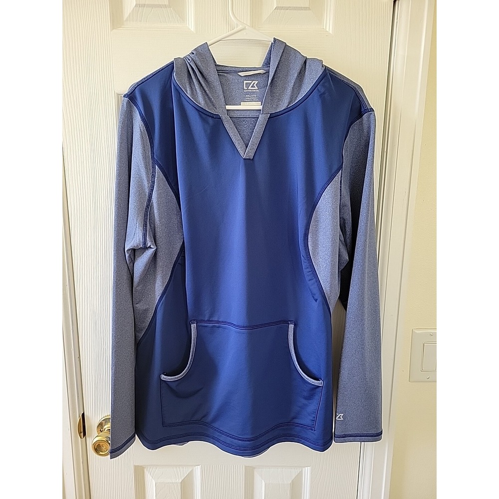 Cutter & Buck Womens XXL Blue CB DryTec Performance Hoodie Pulloverâ Activewear